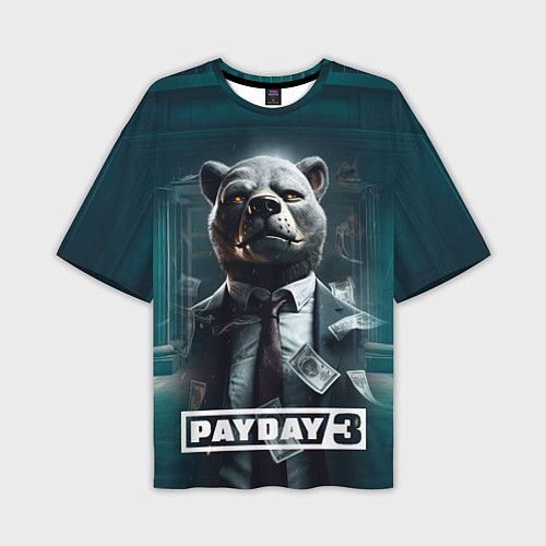 Мужская футболка оверсайз Payday 3 bear / 3D-принт – фото 1