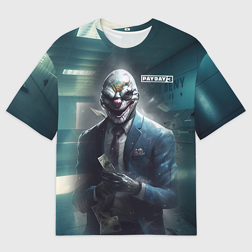 Мужская футболка оверсайз Payday 3 mask / 3D-принт – фото 1