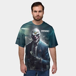 Футболка оверсайз мужская Payday 3 mask, цвет: 3D-принт — фото 2