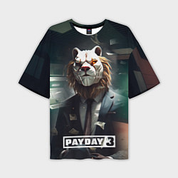 Мужская футболка оверсайз Payday 3 lion