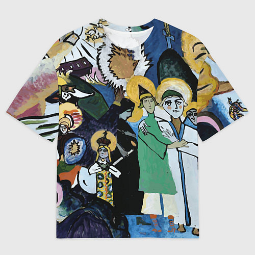 Мужская футболка оверсайз Кандинский картина символы святые / 3D-принт – фото 1