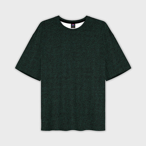 Мужская футболка оверсайз Текстура рябь темно-зелёный / 3D-принт – фото 1