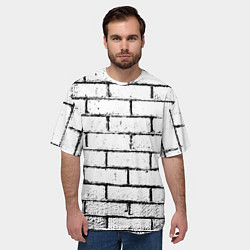 Футболка оверсайз мужская White wall, цвет: 3D-принт — фото 2