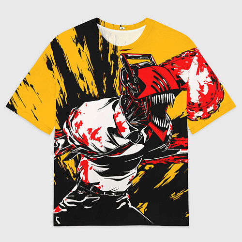 Мужская футболка оверсайз Человек бензопила chainsaw man / 3D-принт – фото 1