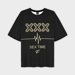 Мужская футболка оверсайз Sex Time