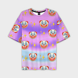 Мужская футболка оверсайз Узор с Клоунами