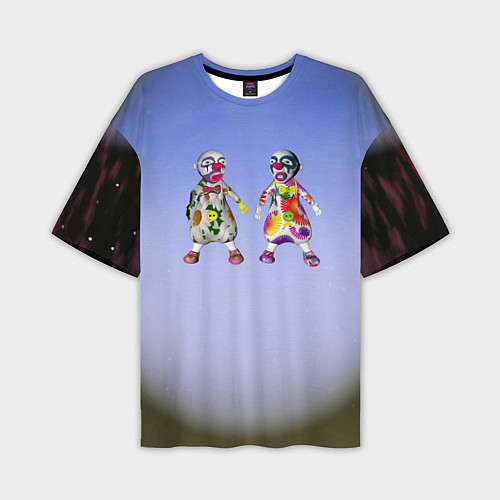 Мужская футболка оверсайз Два чудаковатых клоуна / 3D-принт – фото 1