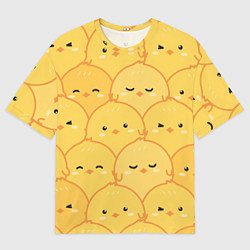 Футболка оверсайз мужская Милые птенчики, цвет: 3D-принт