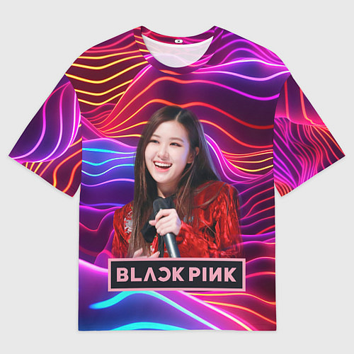 Мужская футболка оверсайз Blackpink Rose / 3D-принт – фото 1