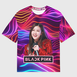 Мужская футболка оверсайз Blackpink Rose