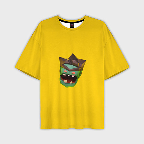 Мужская футболка оверсайз Two Guys & Zombies 3D - Паттерн голова зомби / 3D-принт – фото 1