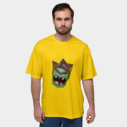 Футболка оверсайз мужская Two Guys & Zombies 3D - Паттерн голова зомби, цвет: 3D-принт — фото 2