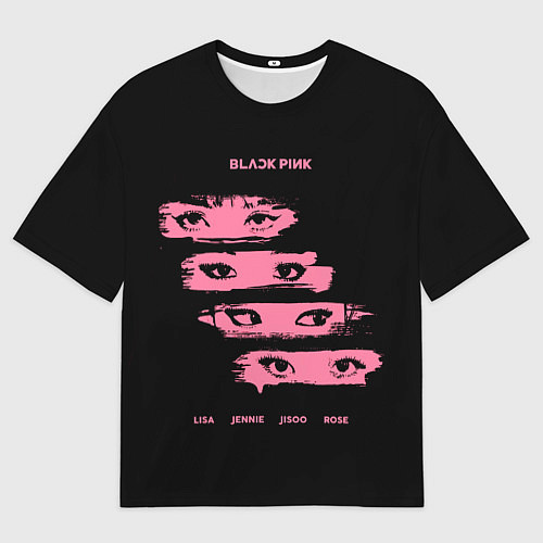 Мужская футболка оверсайз Blackpink Eyes / 3D-принт – фото 1