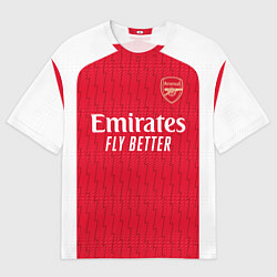 Футболка оверсайз мужская Букайо Сака Арсенал форма 2324 домашняя, цвет: 3D-принт