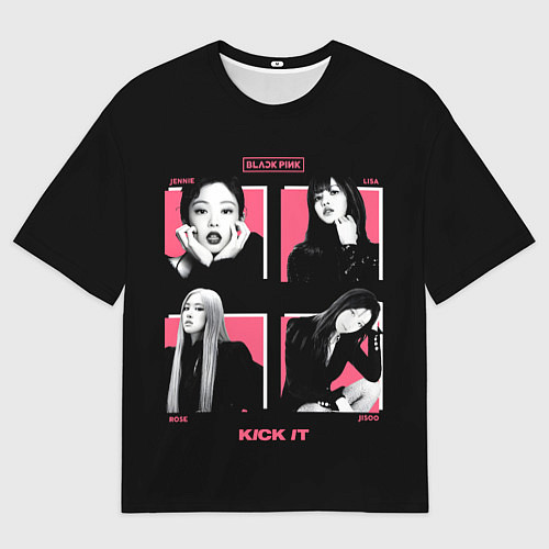 Мужская футболка оверсайз Blackpink - Kick it / 3D-принт – фото 1