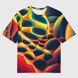 Футболка оверсайз мужская Лавовые пузыри, цвет: 3D-принт