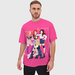 Футболка оверсайз мужская Blackpink anime poster, цвет: 3D-принт — фото 2