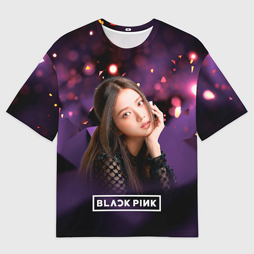 Мужская футболка оверсайз Ким Джису Блэкпинк / 3D-принт – фото 1
