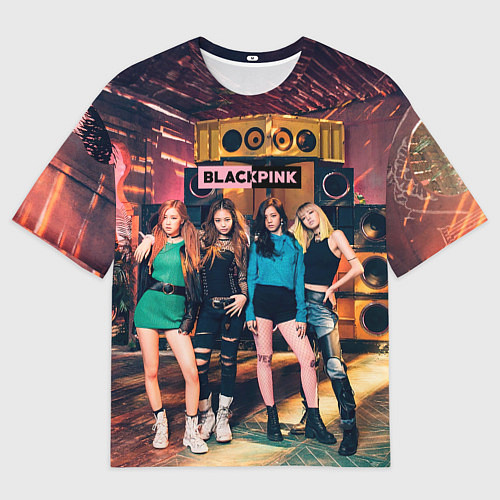 Мужская футболка оверсайз Blackpink girls poster / 3D-принт – фото 1