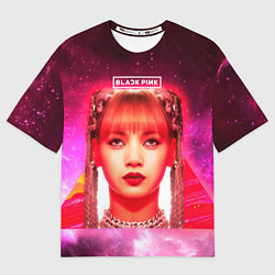Мужская футболка оверсайз Lisa Blackpink space