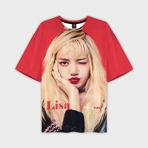 Мужская футболка оверсайз Blackpink Lisa bright makeup / 3D-принт – фото 1