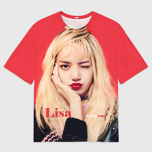 Мужская футболка оверсайз Blackpink Lisa bright makeup / 3D-принт – фото 1