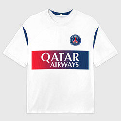 Мужская футболка оверсайз Килиан Мбаппе форма ПСЖ 2324 гостевая