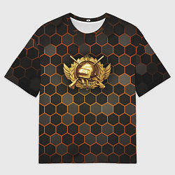 Мужская футболка оверсайз Згип gold logo