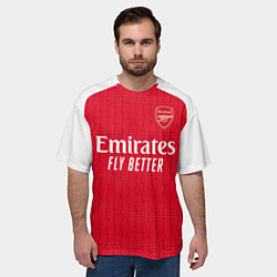Футболка оверсайз мужская Мартин Эдегор Арсенал форма 2324 домашняя, цвет: 3D-принт — фото 2