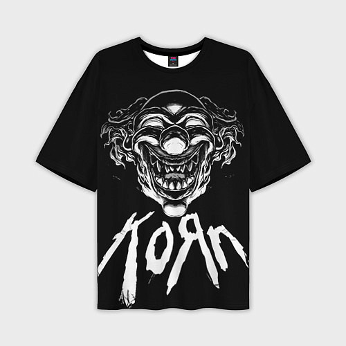 Мужская футболка оверсайз KoЯn - clown face / 3D-принт – фото 1