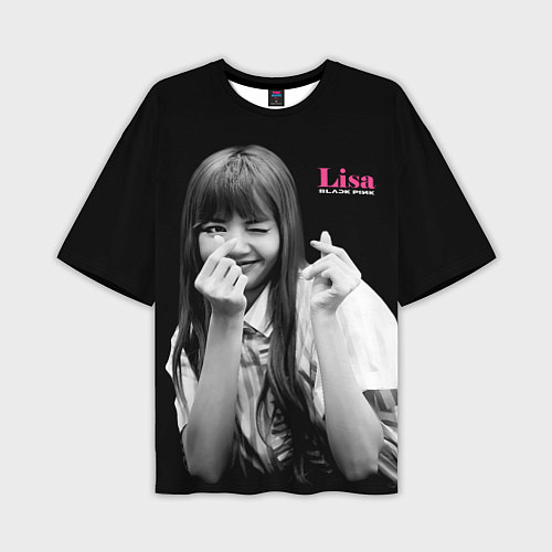 Мужская футболка оверсайз Blackpink Lisa Sign of love / 3D-принт – фото 1