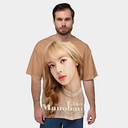Футболка оверсайз мужская Blackpink Lisa blonde, цвет: 3D-принт — фото 2