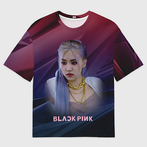 Мужская футболка оверсайз Blackpink Rose / 3D-принт – фото 1