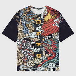 Мужская футболка оверсайз Japanese art