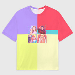 Футболка оверсайз мужская Блек Пинк - разноцветный, цвет: 3D-принт