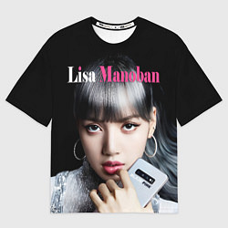 Футболка оверсайз мужская Lisa with smartphone, цвет: 3D-принт