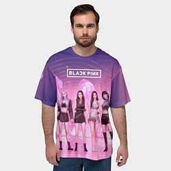Футболка оверсайз мужская Блэкпинк на сцене, цвет: 3D-принт — фото 2