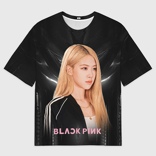 Мужская футболка оверсайз Rose Blackpink music / 3D-принт – фото 1