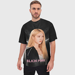 Футболка оверсайз мужская Rose Blackpink music, цвет: 3D-принт — фото 2