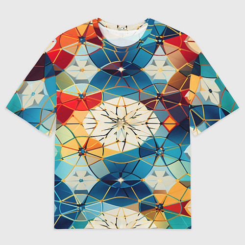 Мужская футболка оверсайз Geometric mosaic / 3D-принт – фото 1