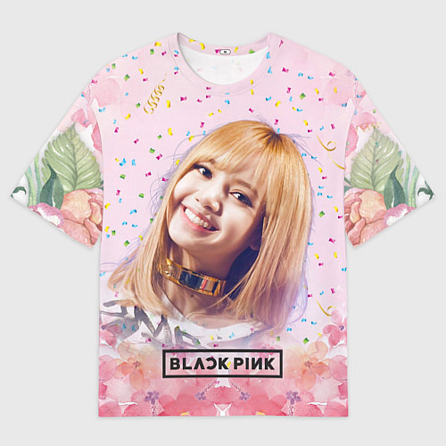 Мужская футболка оверсайз Lisa kpop / 3D-принт – фото 1