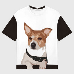 Мужская футболка оверсайз Джек-рассел терьер