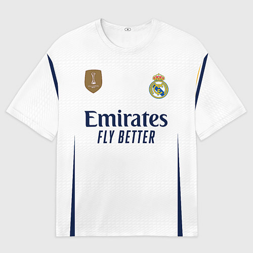 Мужская футболка оверсайз Лука Модрич Реал Мадрид форма 2324 домашняя / 3D-принт – фото 1