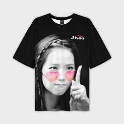 Футболка оверсайз мужская Blackpink Jisoo Attention sign, цвет: 3D-принт