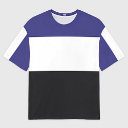 Футболка оверсайз мужская Три цветных полосы, цвет: 3D-принт