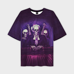 Мужская футболка оверсайз Скелеты Призраки в Суде - Phonk