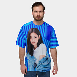 Футболка оверсайз мужская Jennie kpop music, цвет: 3D-принт — фото 2