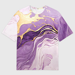 Мужская футболка оверсайз Сиреневый узор
