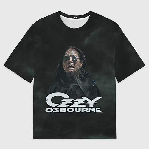 Мужская футболка оверсайз Ozzy Osbourne dark rain / 3D-принт – фото 1