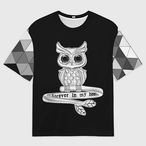 Мужская футболка оверсайз Навсегда в моём сердце / 3D-принт – фото 1
